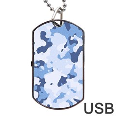 Standard light blue Camouflage Army Military Dog Tag USB Flash (One Side)