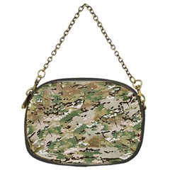 Wood Camouflage Military Army Green Khaki Pattern Chain Purse (one Side) by snek