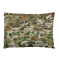 Wood Camouflage Military Army Green Khaki Pattern Pillow Case by snek