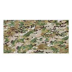 Wood Camouflage Military Army Green Khaki Pattern Satin Shawl by snek