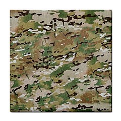 Wood Camouflage Military Army Green Khaki Pattern Tile Coasters by snek