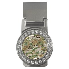 Wood Camouflage Military Army Green Khaki Pattern Money Clips (cz)  by snek