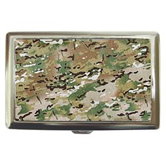 Wood Camouflage Military Army Green Khaki Pattern Cigarette Money Case by snek