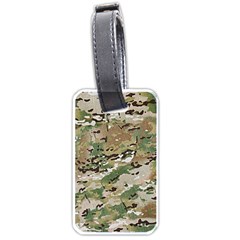 Wood Camouflage Military Army Green Khaki Pattern Luggage Tags (one Side)  by snek