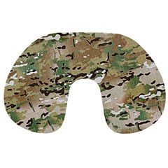 Wood Camouflage Military Army Green Khaki Pattern Travel Neck Pillows