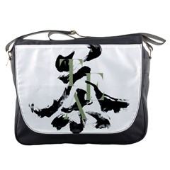 Tea Calligraphy Messenger Bag by EMWdesign