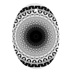 Mandala Calming Coloring Page Oval Ornament (two Sides) by Pakrebo