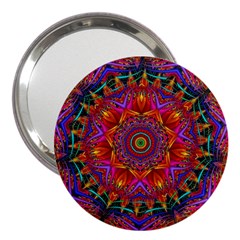 Kaleidoscope Pattern Ornament 3  Handbag Mirrors by Pakrebo