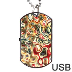 Abstract Background Pattern Art Dog Tag Usb Flash (two Sides)