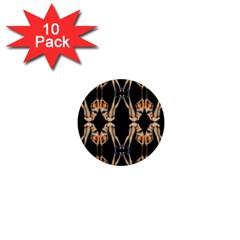 Kaleidoscope Symmetry Pattern Girls 1  Mini Buttons (10 Pack)  by Pakrebo