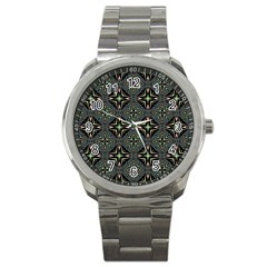 Kaleidoscope Pattern Seamless Sport Metal Watch by Pakrebo