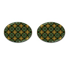 Kaleidoscope Pattern Seamless Cufflinks (Oval)