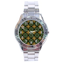 Kaleidoscope Pattern Seamless Stainless Steel Analogue Watch