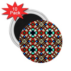 Stained Glass Pattern Texture Face 2 25  Magnets (10 Pack)  by Pakrebo