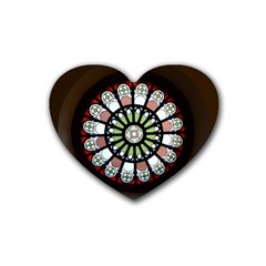 Color Light Glass Heart Coaster (4 pack) 