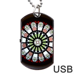 Color Light Glass Dog Tag USB Flash (Two Sides)