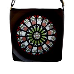 Color Light Glass Flap Closure Messenger Bag (L)