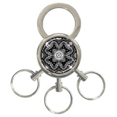 Mandala Calming Coloring Page 3-Ring Key Chains