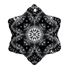 Mandala Calming Coloring Page Snowflake Ornament (Two Sides)