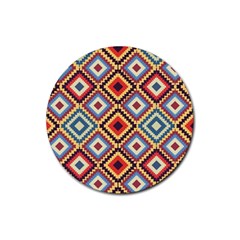 Native American Pattern Rubber Round Coaster (4 Pack)  by Valentinaart