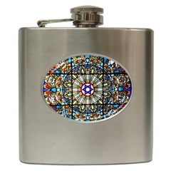 Vitrage Stained Glass Church Window Hip Flask (6 Oz) by Pakrebo