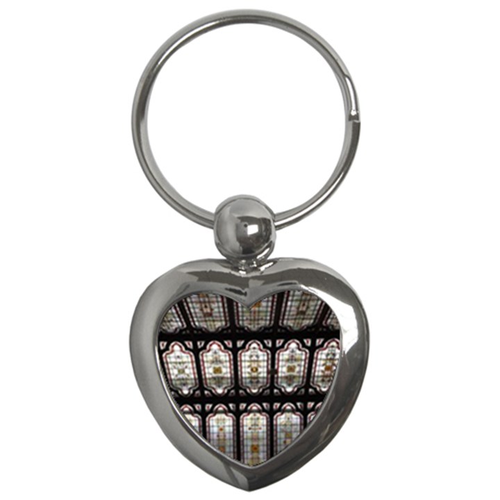 Stained Glass Window Repeat Key Chains (Heart) 