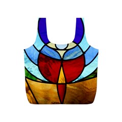 Church Window Glass Tiffany Full Print Recycle Bag (s) by Pakrebo