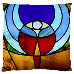 Church Window Glass Tiffany Standard Flano Cushion Case (one Side) by Pakrebo