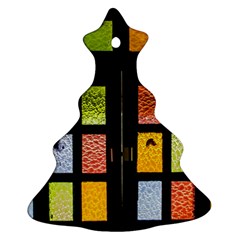 Window Stained Glass Glass Colors Christmas Tree Ornament (two Sides)