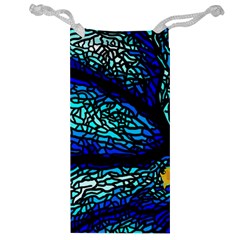 Sea Fans Diving Coral Stained Glass Jewelry Bag by Pakrebo