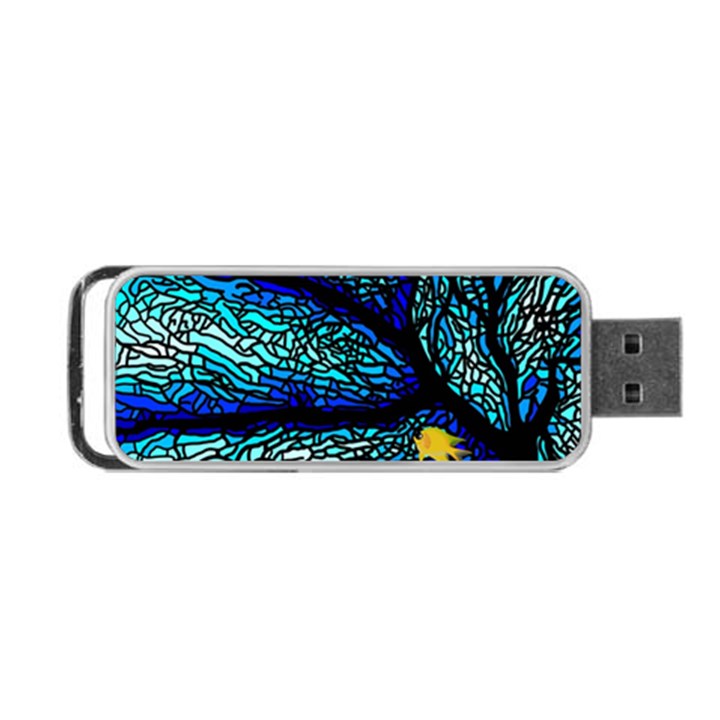 Sea Fans Diving Coral Stained Glass Portable USB Flash (One Side)