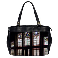 Stained Glass Window Krotoszyn Oversize Office Handbag (2 Sides) by Pakrebo