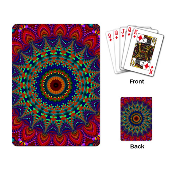 Kaleidoscope Mandala Pattern Playing Cards Single Design
