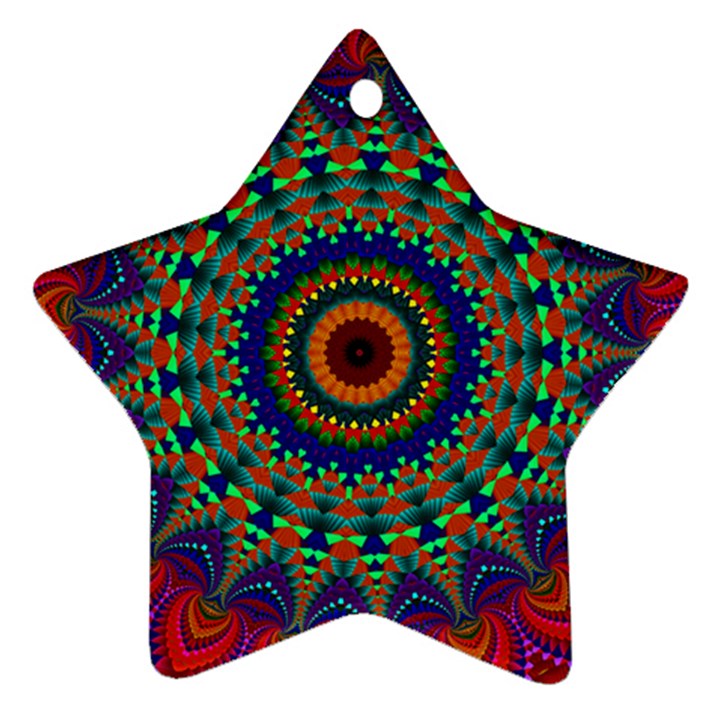 Kaleidoscope Mandala Pattern Star Ornament (Two Sides)