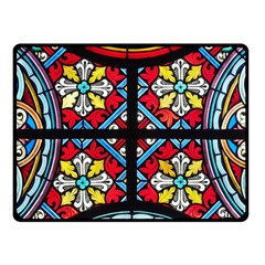 Stained Glass Window Colorful Color Fleece Blanket (small)