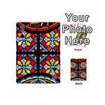 Stained Glass Window Colorful Color Playing Cards 54 (Mini) Front - Spade7