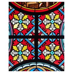 Stained Glass Window Colorful Color Drawstring Bag (small) by Pakrebo