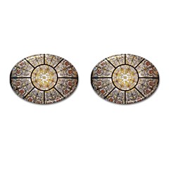 Stained Glass Window Glass Ceiling Cufflinks (oval) by Pakrebo