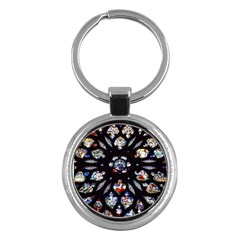 Stained Glass Sainte Chapelle Gothic Key Chains (round)  by Pakrebo