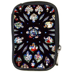 Stained Glass Sainte Chapelle Gothic Compact Camera Leather Case by Pakrebo