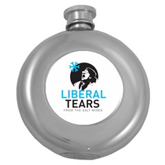 Liberal Tears Funny Screeching Democrat Screaming Round Hip Flask (5 Oz) by snek