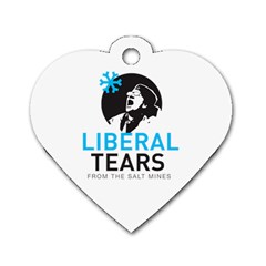 Liberal Tears Funny Screeching Democrat Screaming Dog Tag Heart (two Sides) by snek