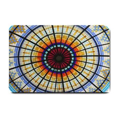 Background Stained Glass Window Small Doormat  by Pakrebo
