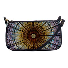 Barcelona Glass Window Stained Glass Shoulder Clutch Bag by Pakrebo