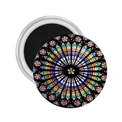 Stained Glass Cathedral Rosette 2 25  Magnets by Pakrebo