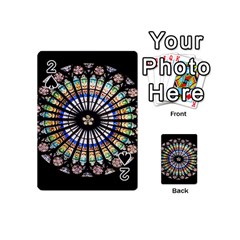 Stained Glass Cathedral Rosette Playing Cards 54 (mini) by Pakrebo