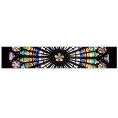 Stained Glass Cathedral Rosette Large Flano Scarf  by Pakrebo