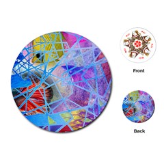 Wallpaper Stained Glass Playing Cards (round) by Pakrebo