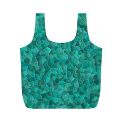 Turquoise Full Print Recycle Bag (m) by LalaChandra