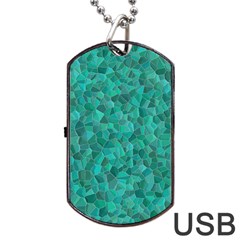 Turquoise Dog Tag Usb Flash (one Side) by LalaChandra